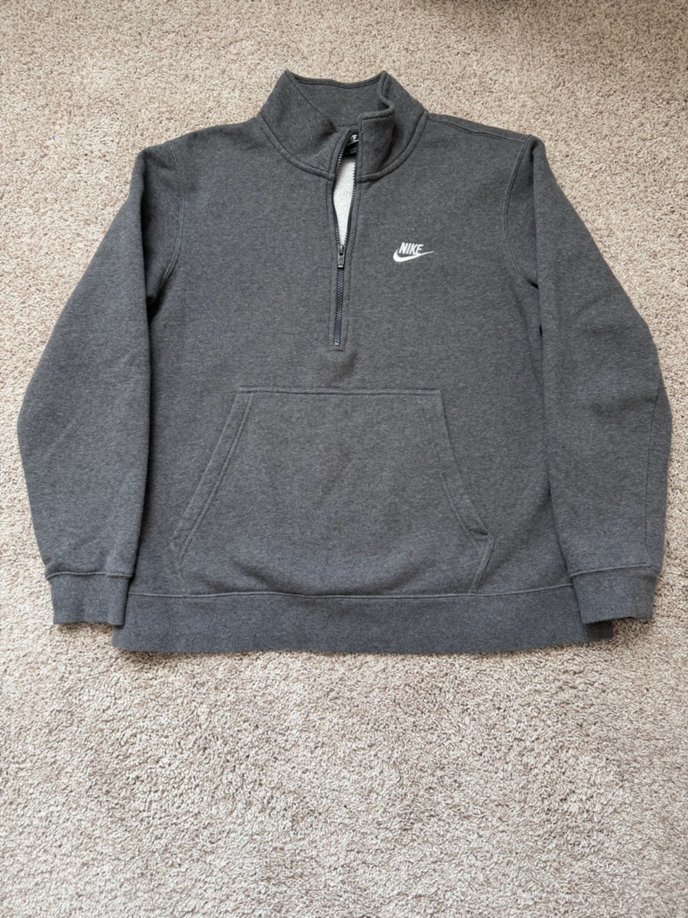 Nike Men’s Zip-Up Sweatshirt - Charcoal Gray